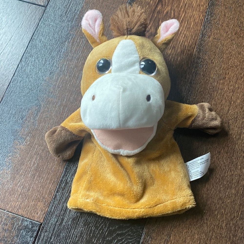 Kellytoy Horse hand puppet mouth opens 11 inches